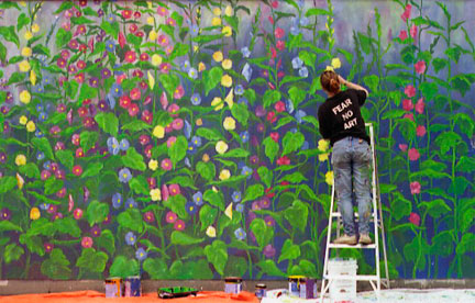 painting the mural