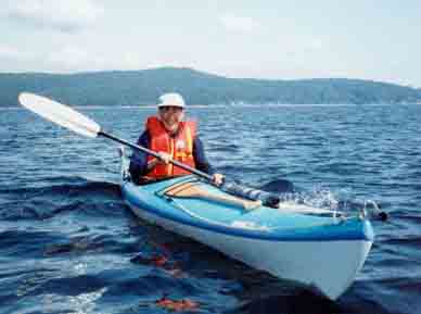 Mollie in her kayak